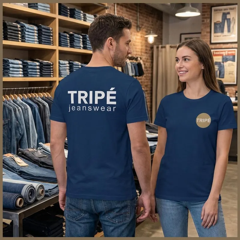 Camiseta institucional Tripé Jeanswear